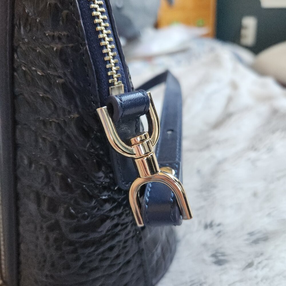 Brahmin Small Georgina - Kyanite Havisham Croc Leather Cross Body - Picture 6 of 11